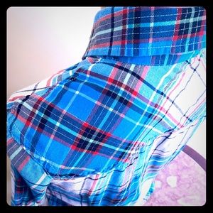 Aeropostale women cotton plaid blouse